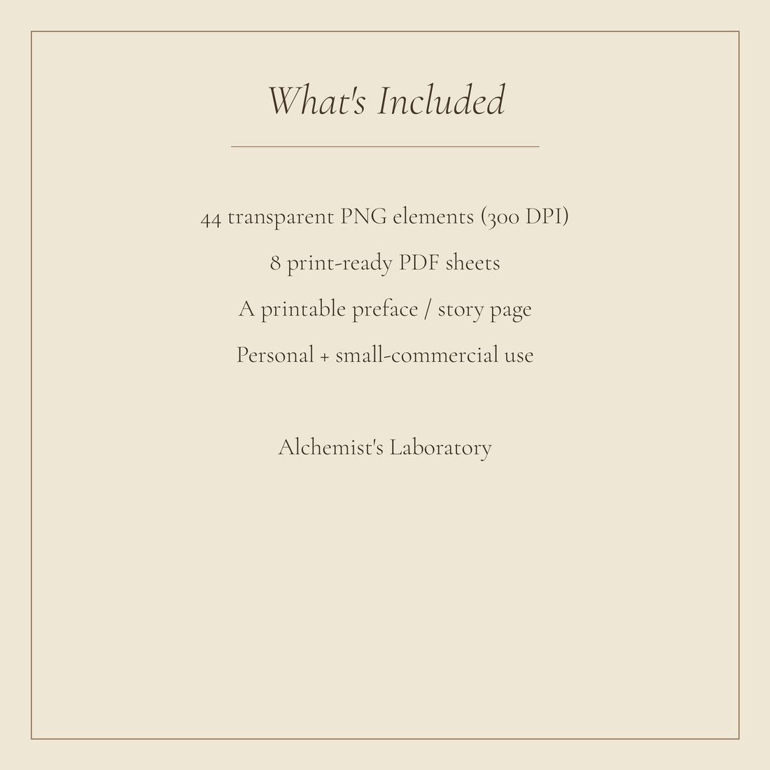 Alchemist Laboratory junk journal kit — spec info