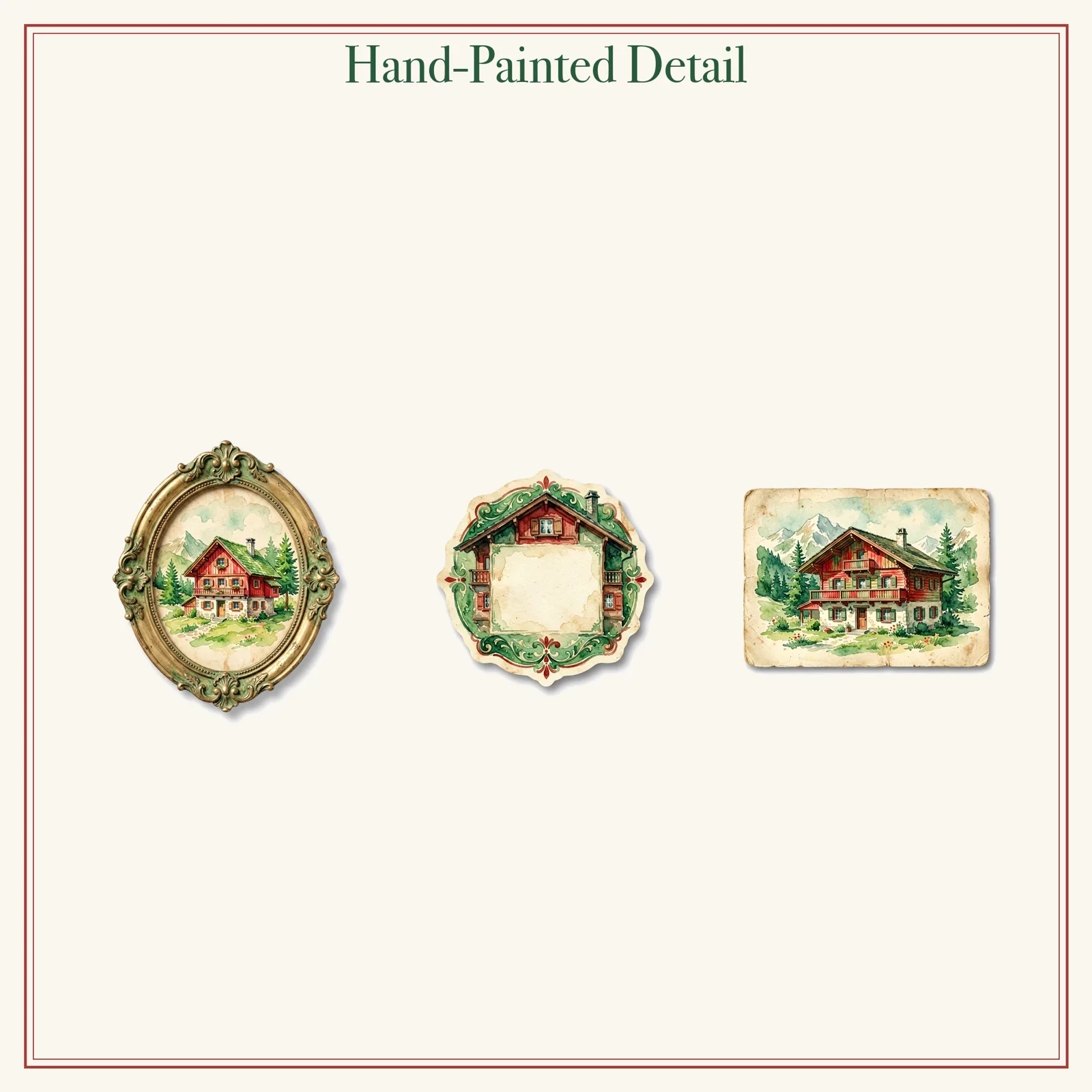 Alpine Swiss Chalet Junk Journal Kit | Mountain & Edelweiss Ephemera | Printable Cut-Outs | Digital Download
