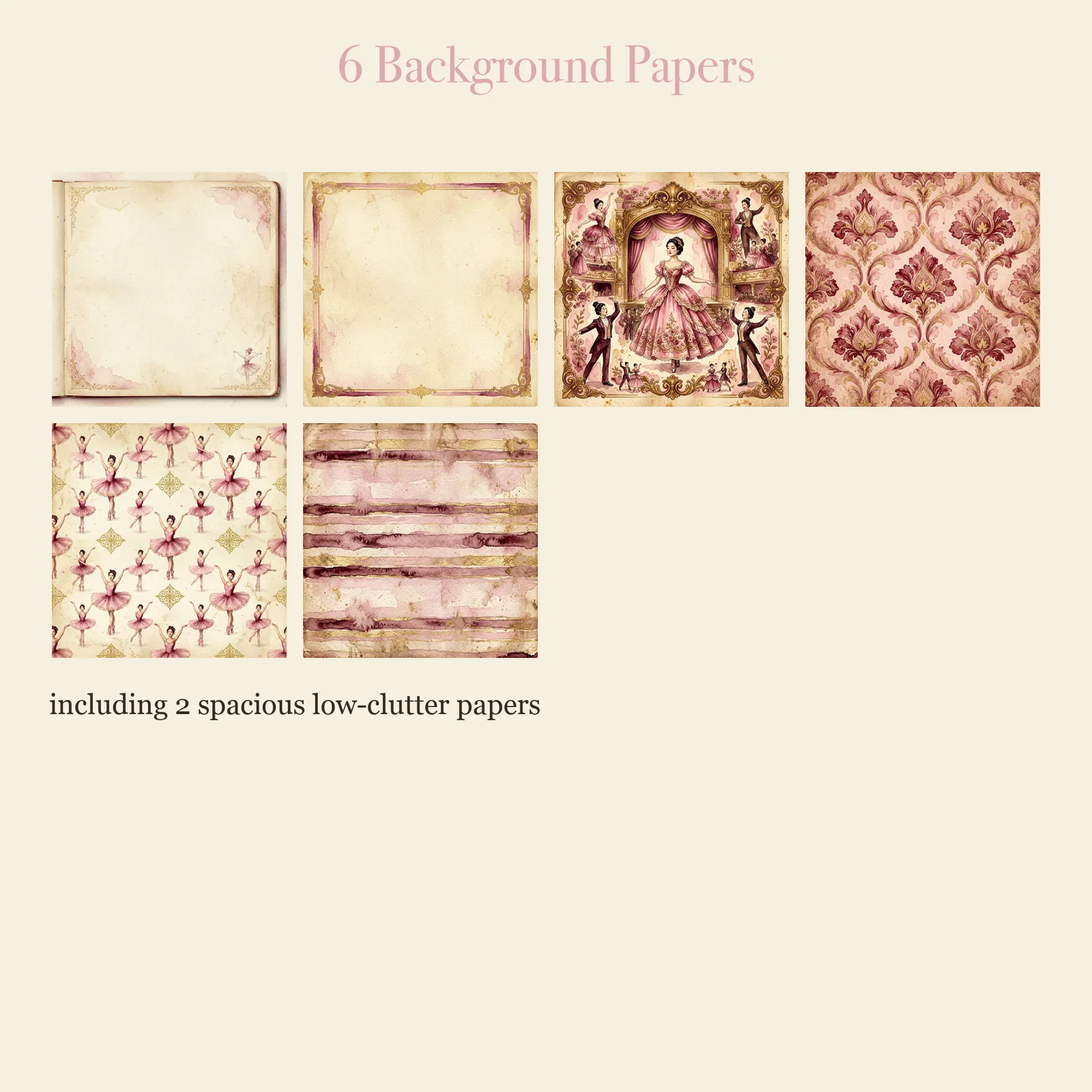Ballet Opera House Junk Journal Kit | Ballerina & Theatre Ephemera Papers | Printable Cut-Outs | Digital Download
