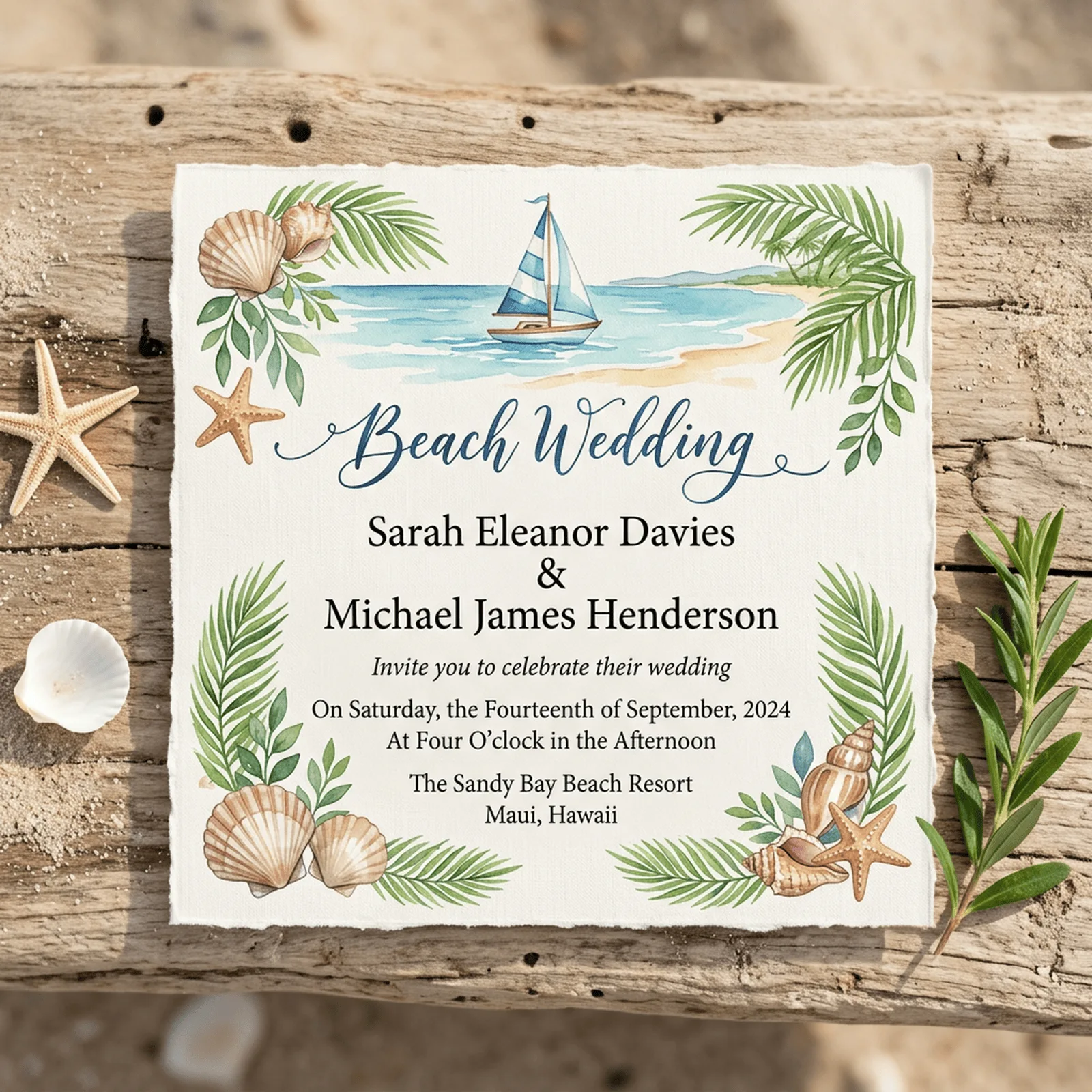 Watercolor Beach Shells and Palm Clipart, 30 PNG, Transparent Background, Commercial Use, Digital Download