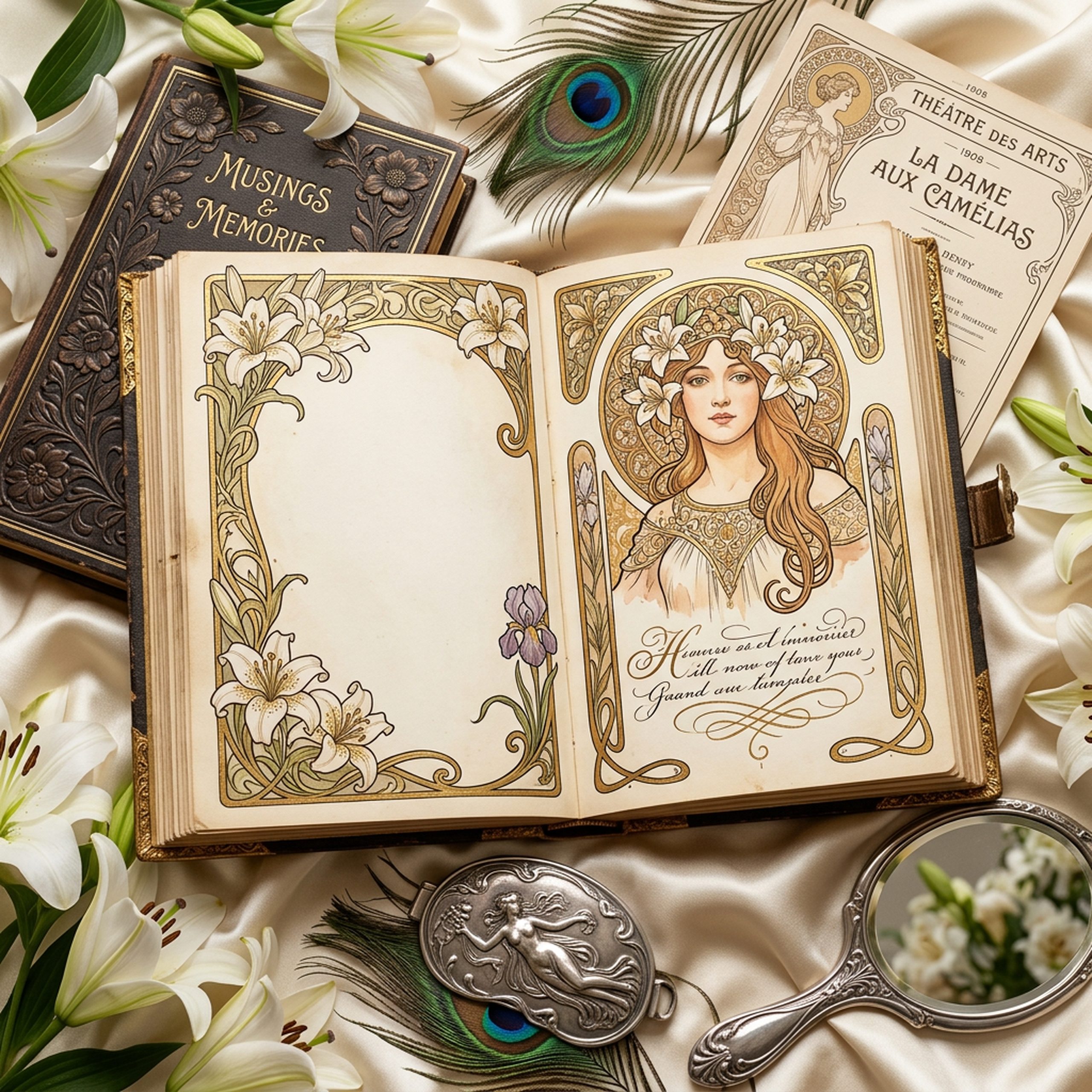Belle Epoque Art Nouveau Embellishments | Printable Fussy Cut Ephemera Pack | Digital Download