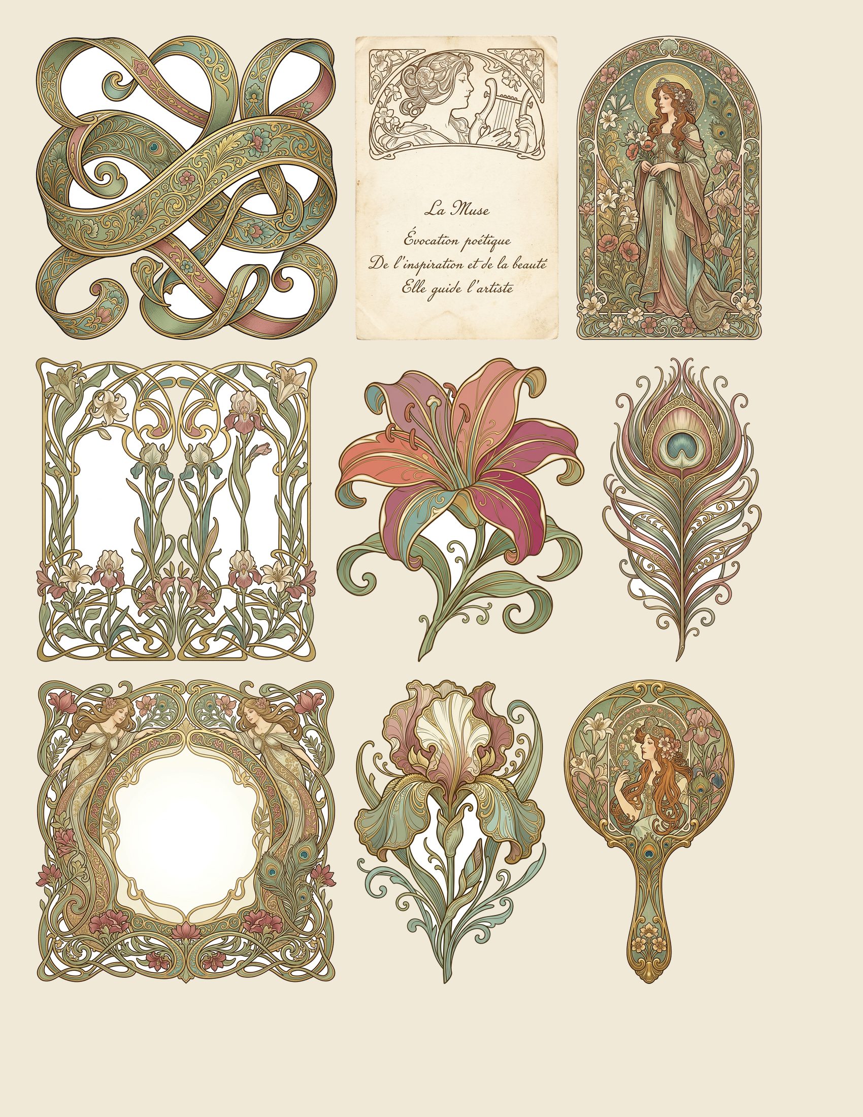 Belle Epoque Art Nouveau Paper Pack — preview