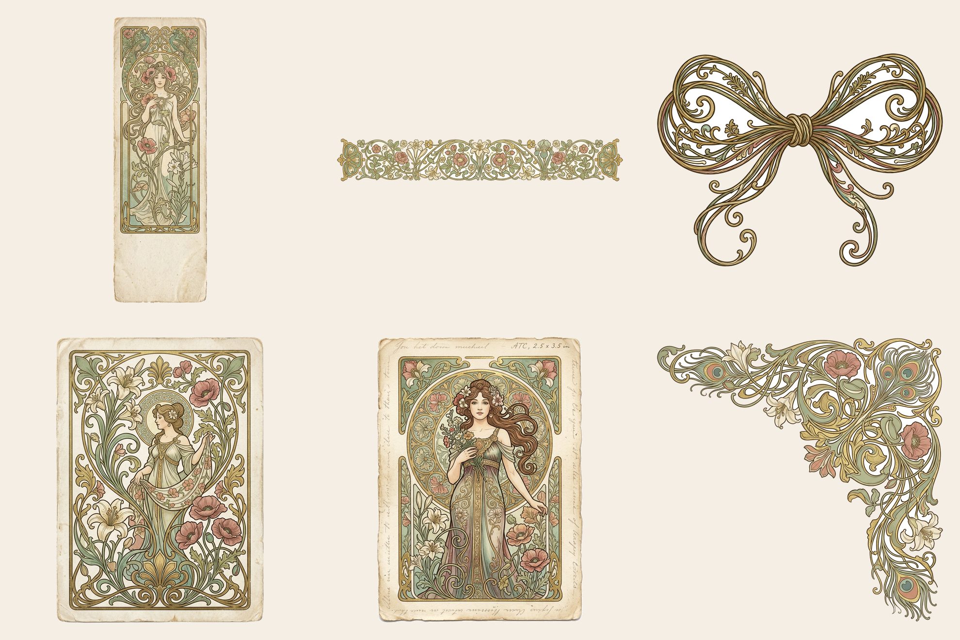 Belle Epoque Art Nouveau Paper Pack — preview