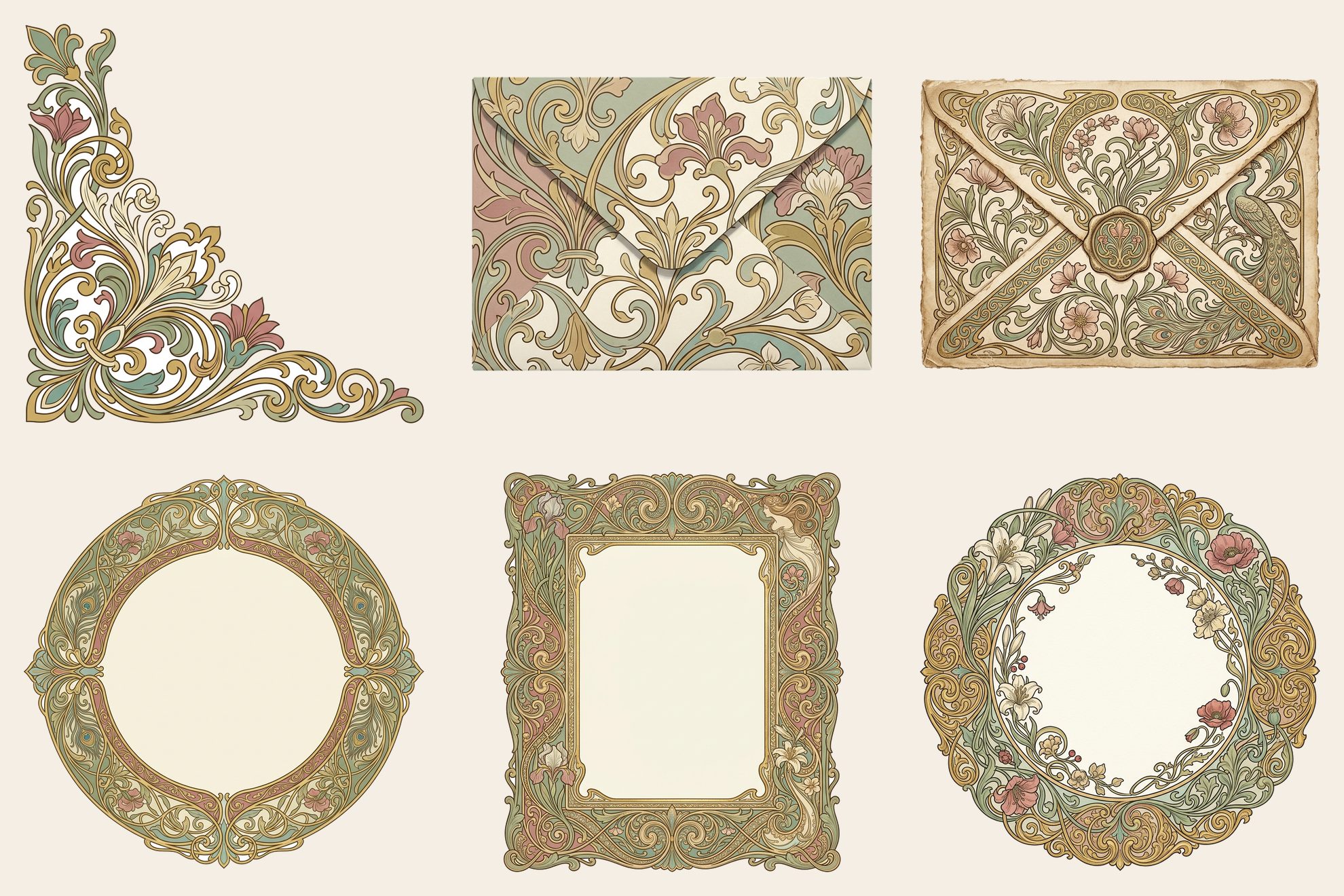 Belle Epoque Art Nouveau Paper Pack — preview