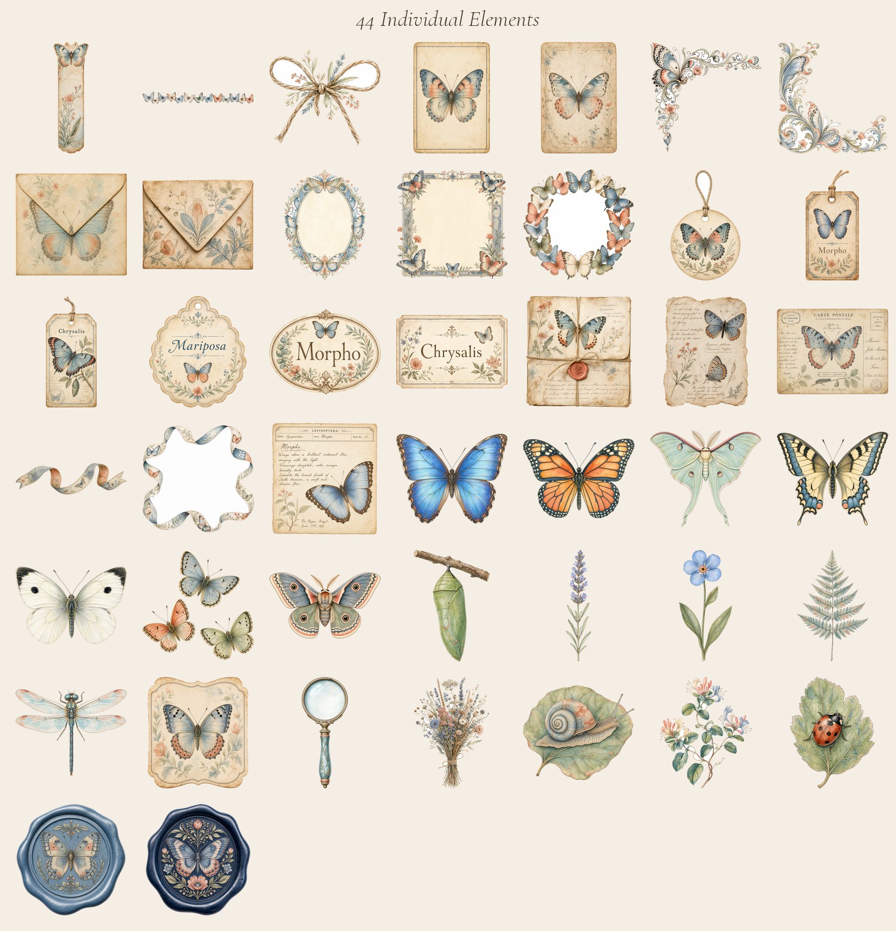 Butterfly Conservatory DELUXE Junk Journal Kit ADD-ON — preview