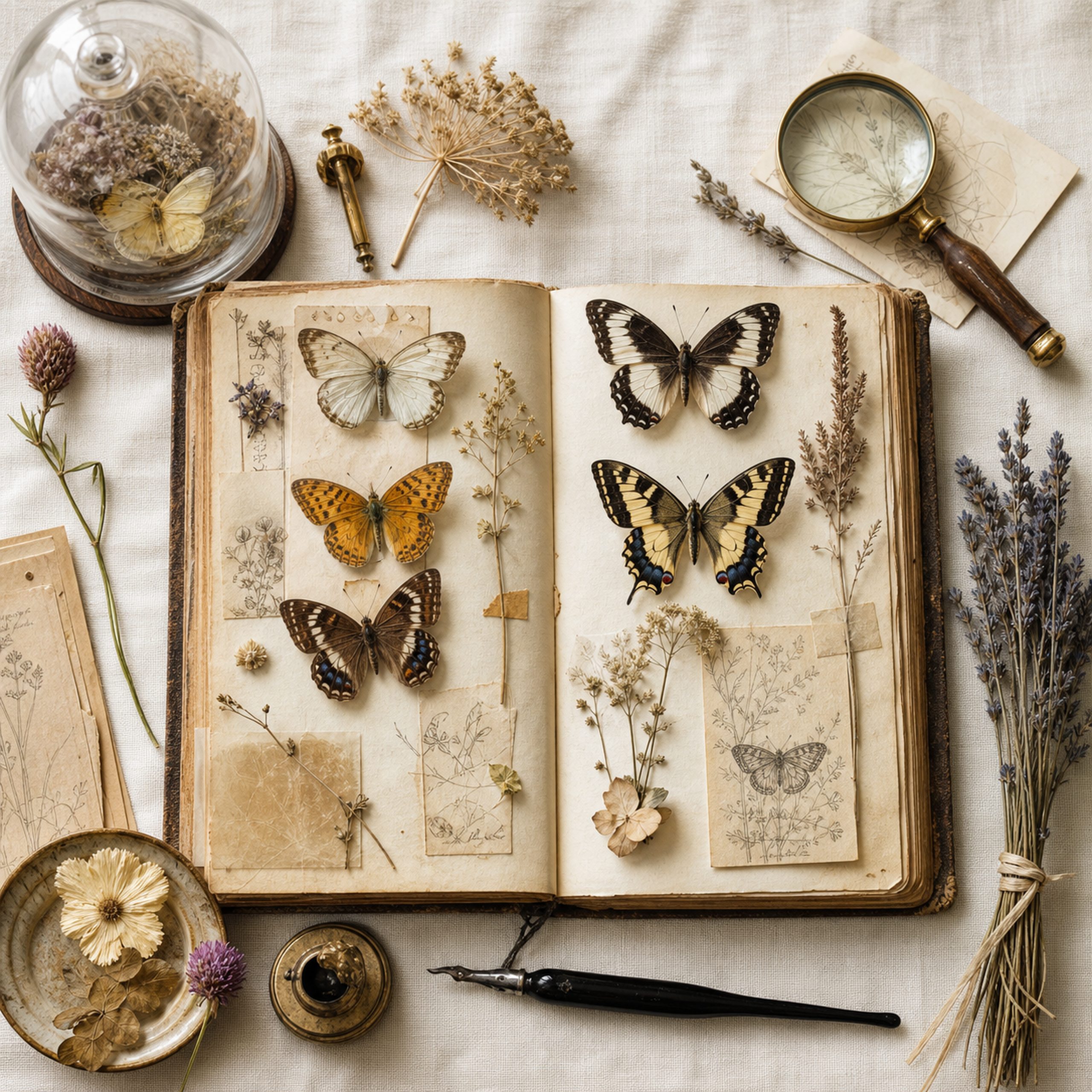 Butterfly Conservatory DELUXE Paper Pack | Printable Junk Journal Background Papers | Digital Download