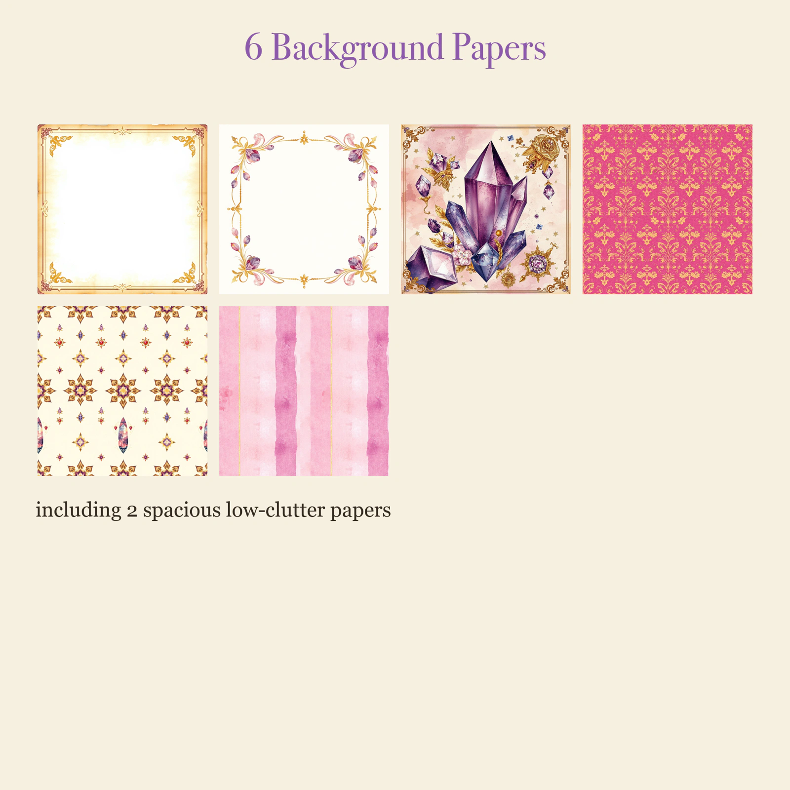 Crystal Gemstone Junk Journal Kit | Geode & Mineral Ephemera Papers | Printable Cut-Outs | Digital Download