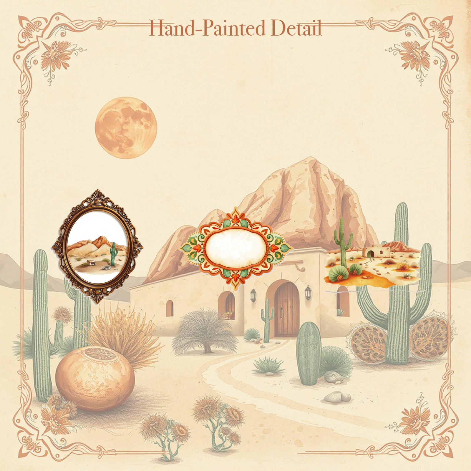 Desert Southwest Junk Journal Kit | Cactus & Terracotta Boho Ephemera Papers | Printable Cut-Outs | Digital Download