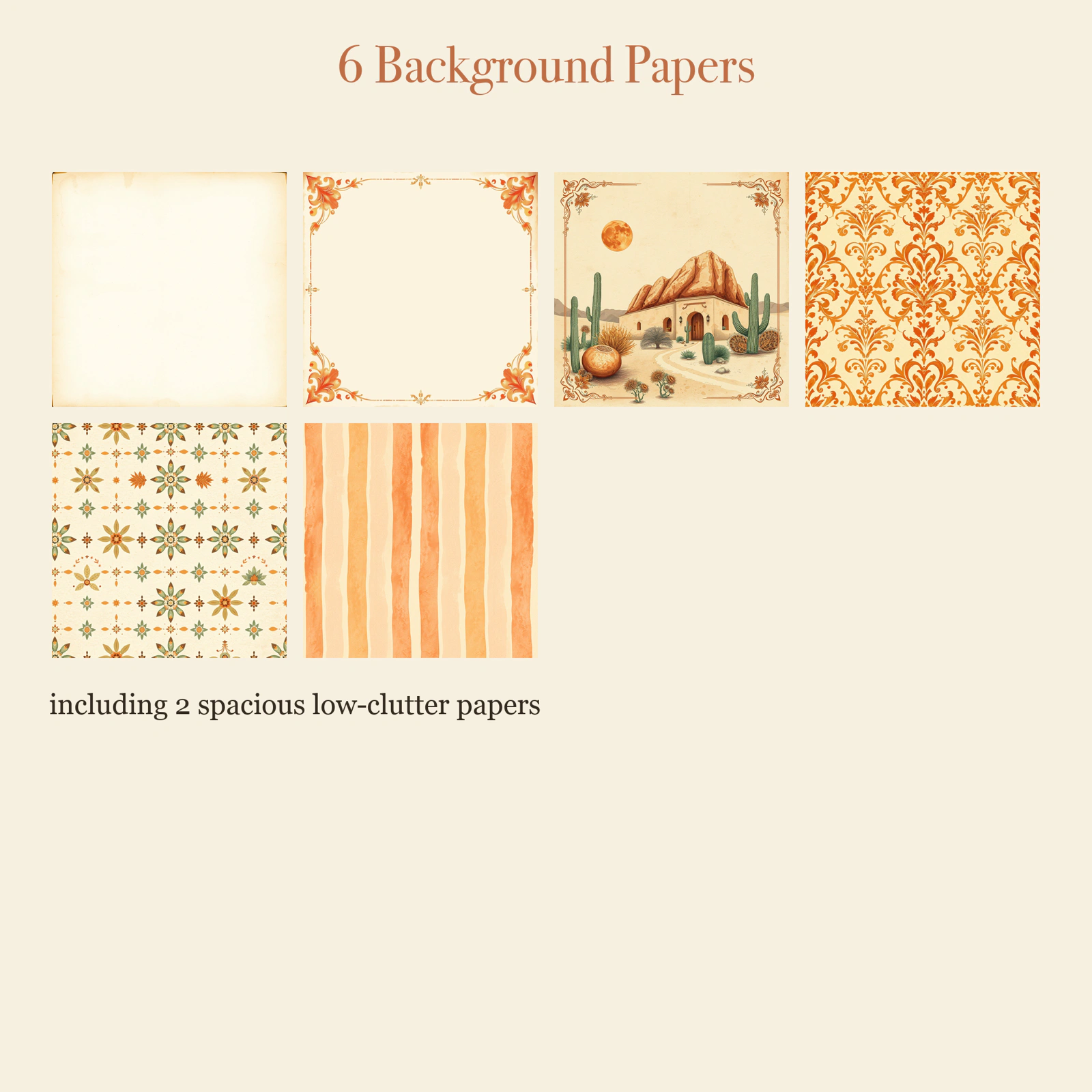 Desert Southwest Junk Journal Kit | Cactus & Terracotta Boho Ephemera Papers | Printable Cut-Outs | Digital Download