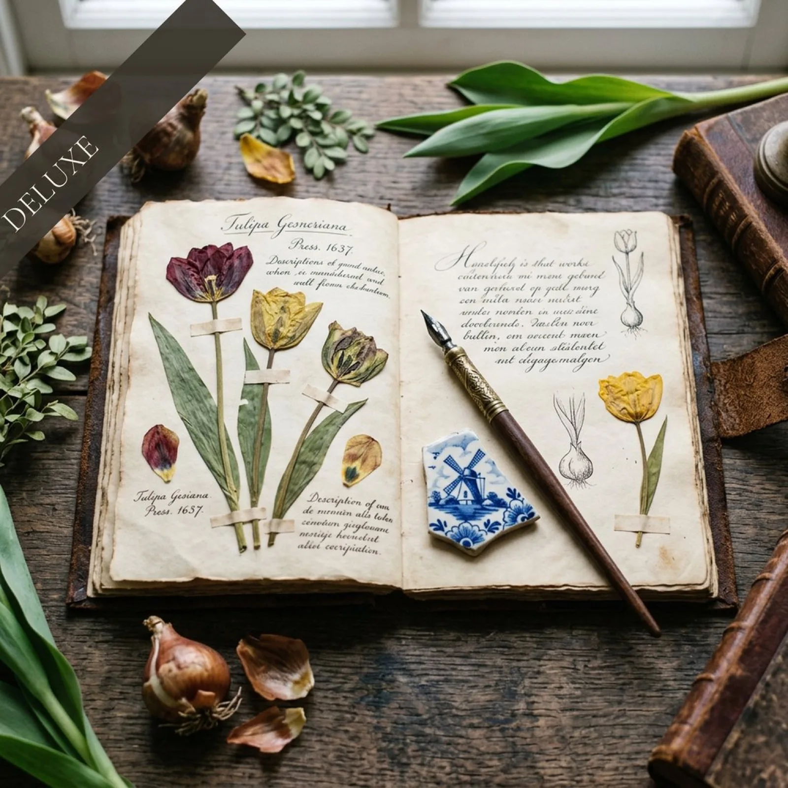 Holländische Tulpen Junk Journal Kit | Vintage-Botanik-Ephemera | Digitaler Download