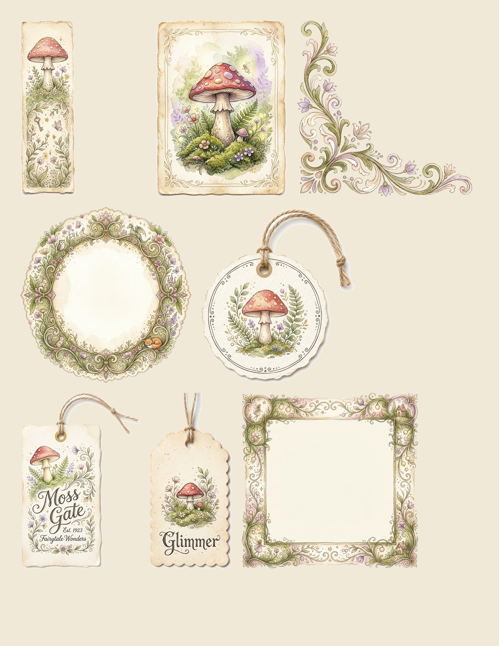 Fairy Toadstool Hollow Junk Journal Kit ADD-ON — preview
