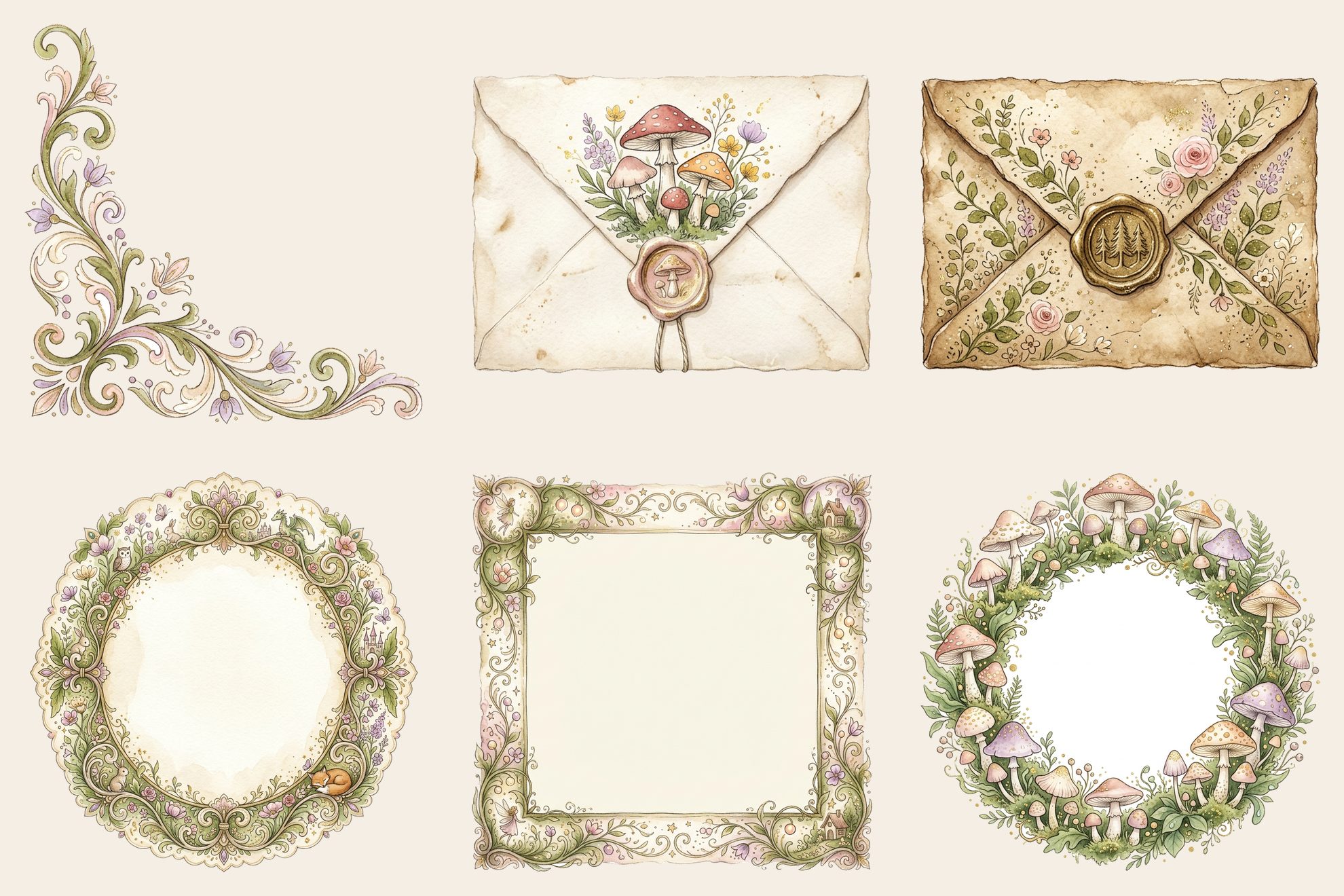 Fairy Toadstool Hollow Embellishments — preview