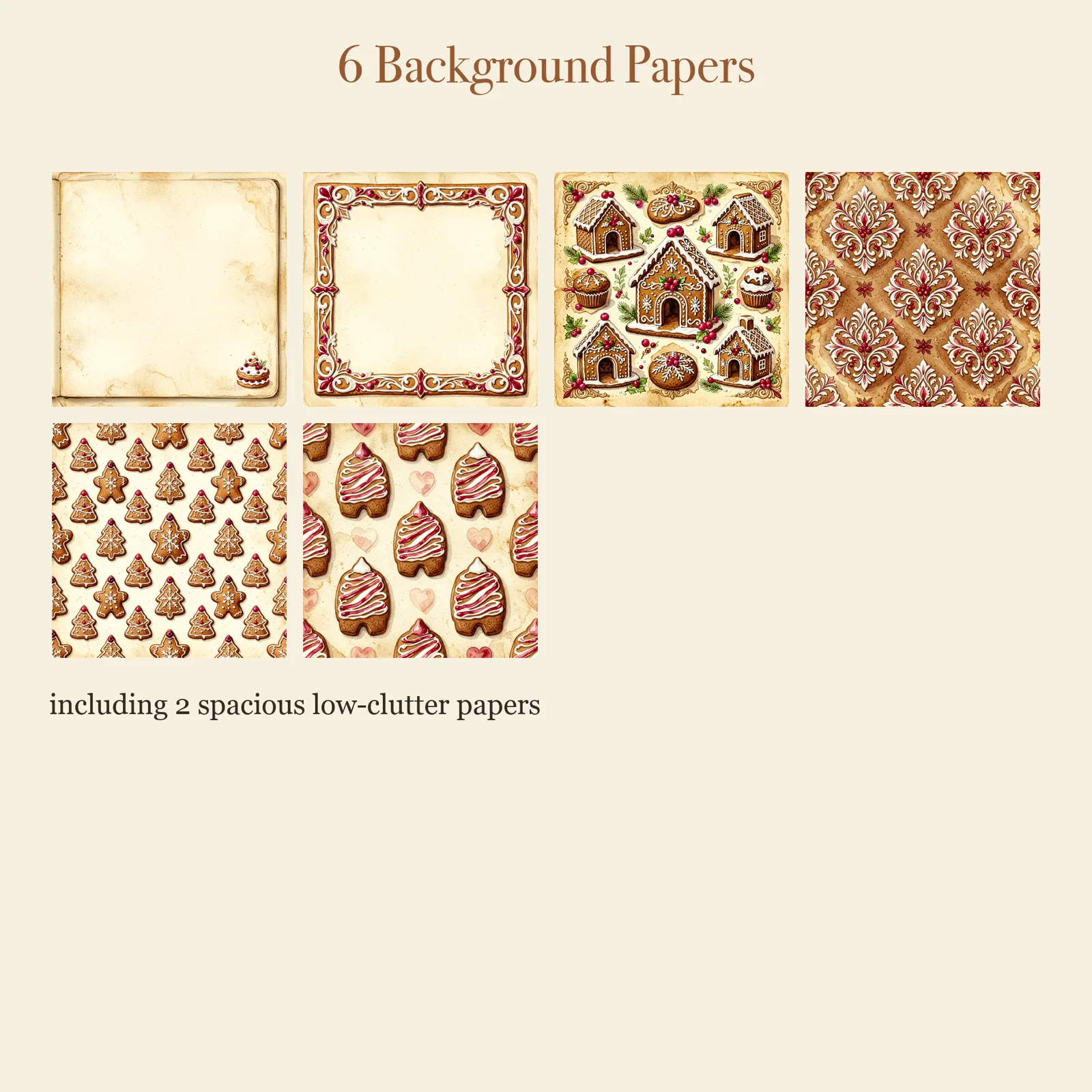 Gingerbread Bakery Junk Journal Kit | Christmas Cookie Ephemera Papers | Printable Cut-Outs | Digital Download