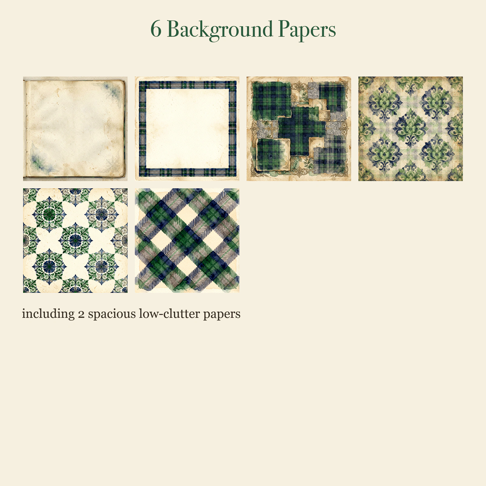 Highland Scotland Junk Journal Kit | Thistle & Tartan Ephemera Papers | Printable Cut-Outs | Digital Download