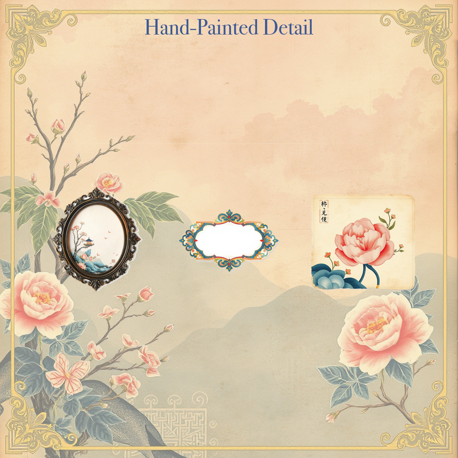 Japanese Ukiyo-e Junk Journal Kit | Cherry Blossom & Crane Ephemera Papers | Printable Cut-Outs | Digital Download