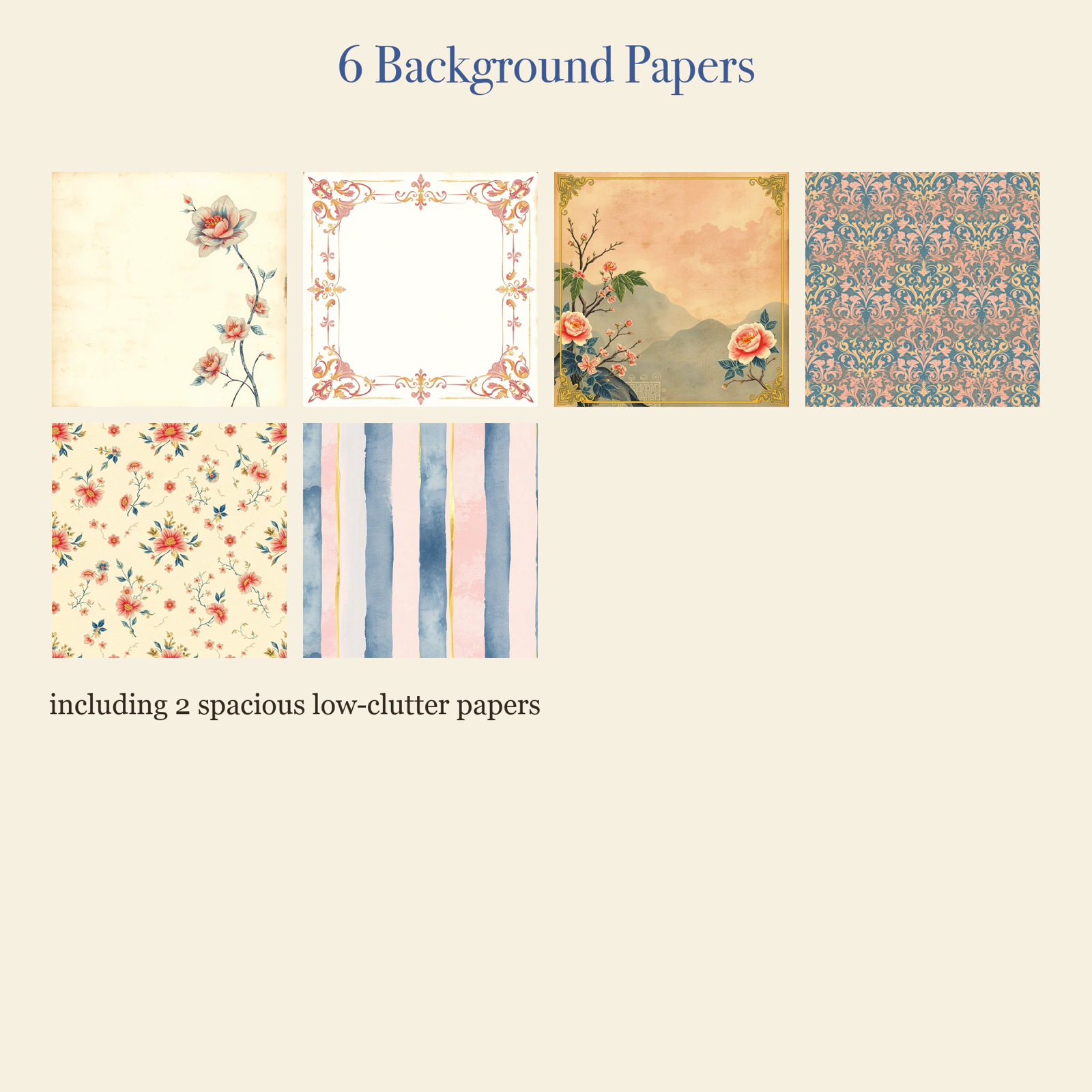 Japanese Ukiyo-e Junk Journal Kit | Cherry Blossom & Crane Ephemera Papers | Printable Cut-Outs | Digital Download
