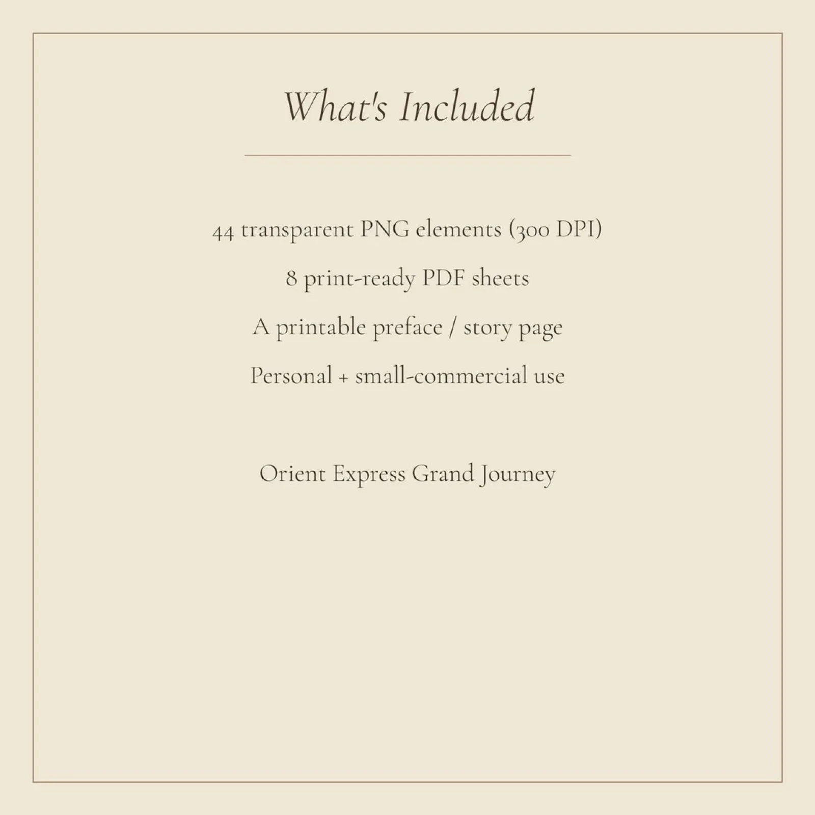 Orient Express Grand Journey Junk Journal Kit | Digital Download