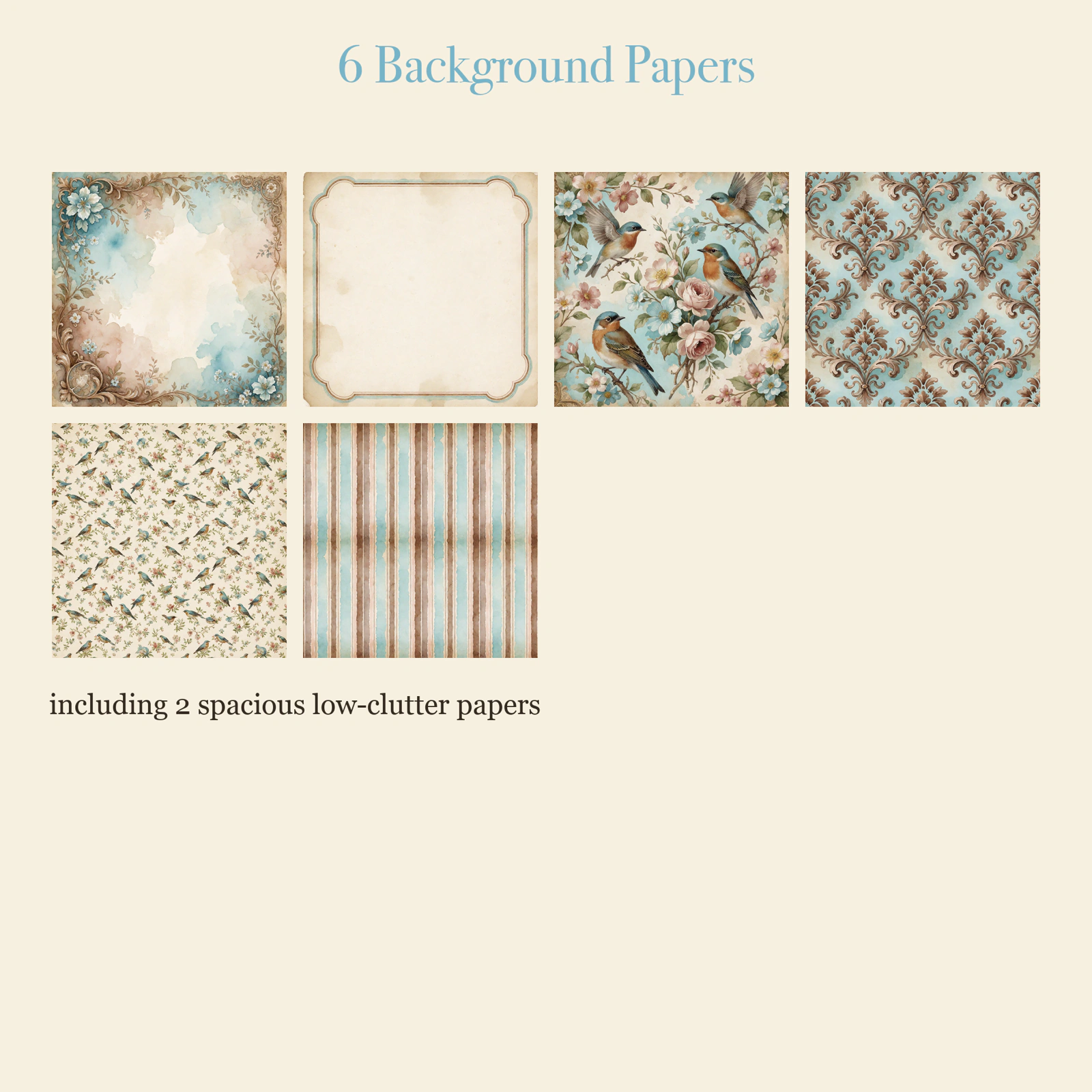 Songbird Nest & Eggs Junk Journal Kit | Spring Bird Ephemera Papers | Printable Cut-Outs | Digital Download