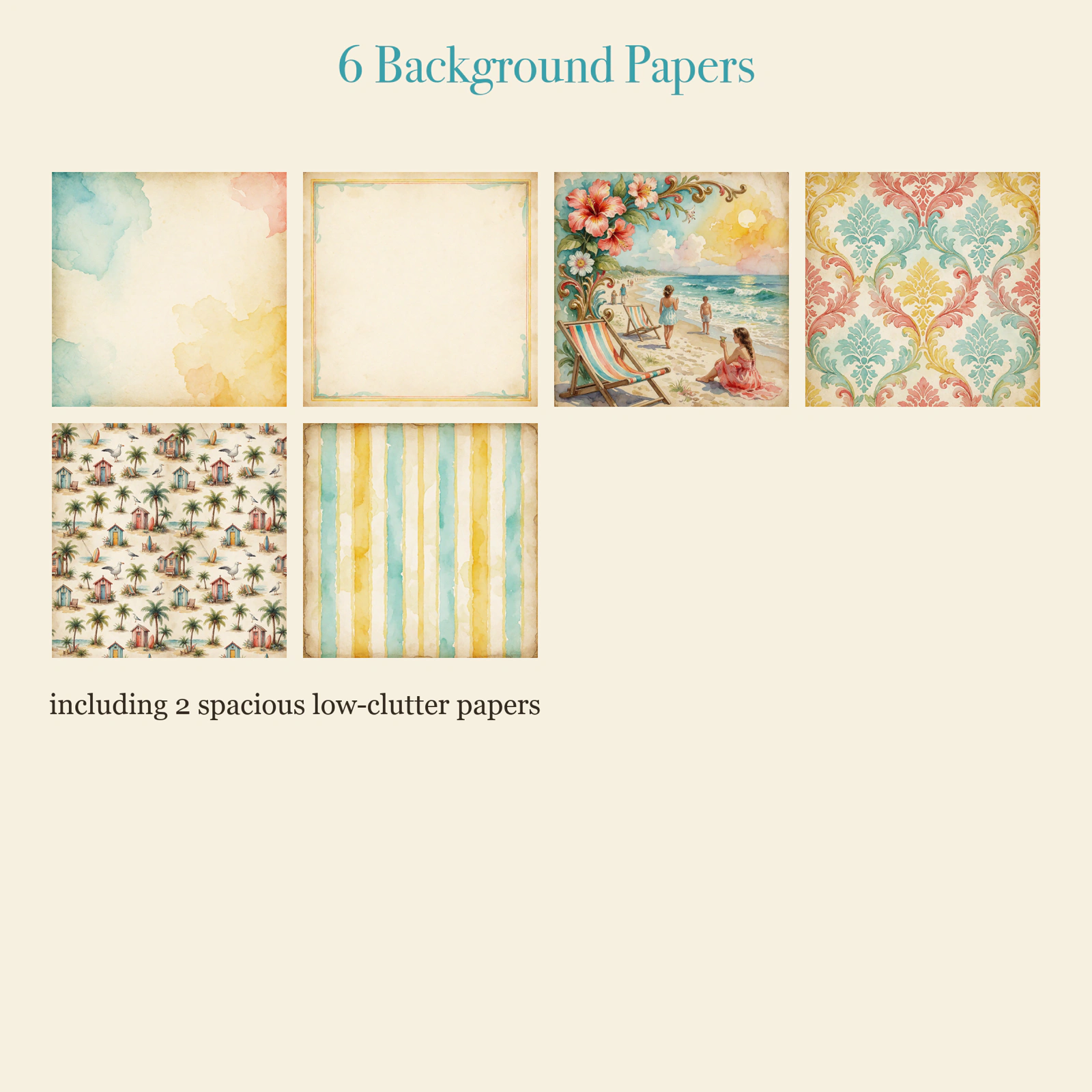 Summer Boardwalk Junk Journal Kit | Ice Cream, Beach & Seaside Arcade Ephemera Papers | Printable Cut-Outs | Digital Download