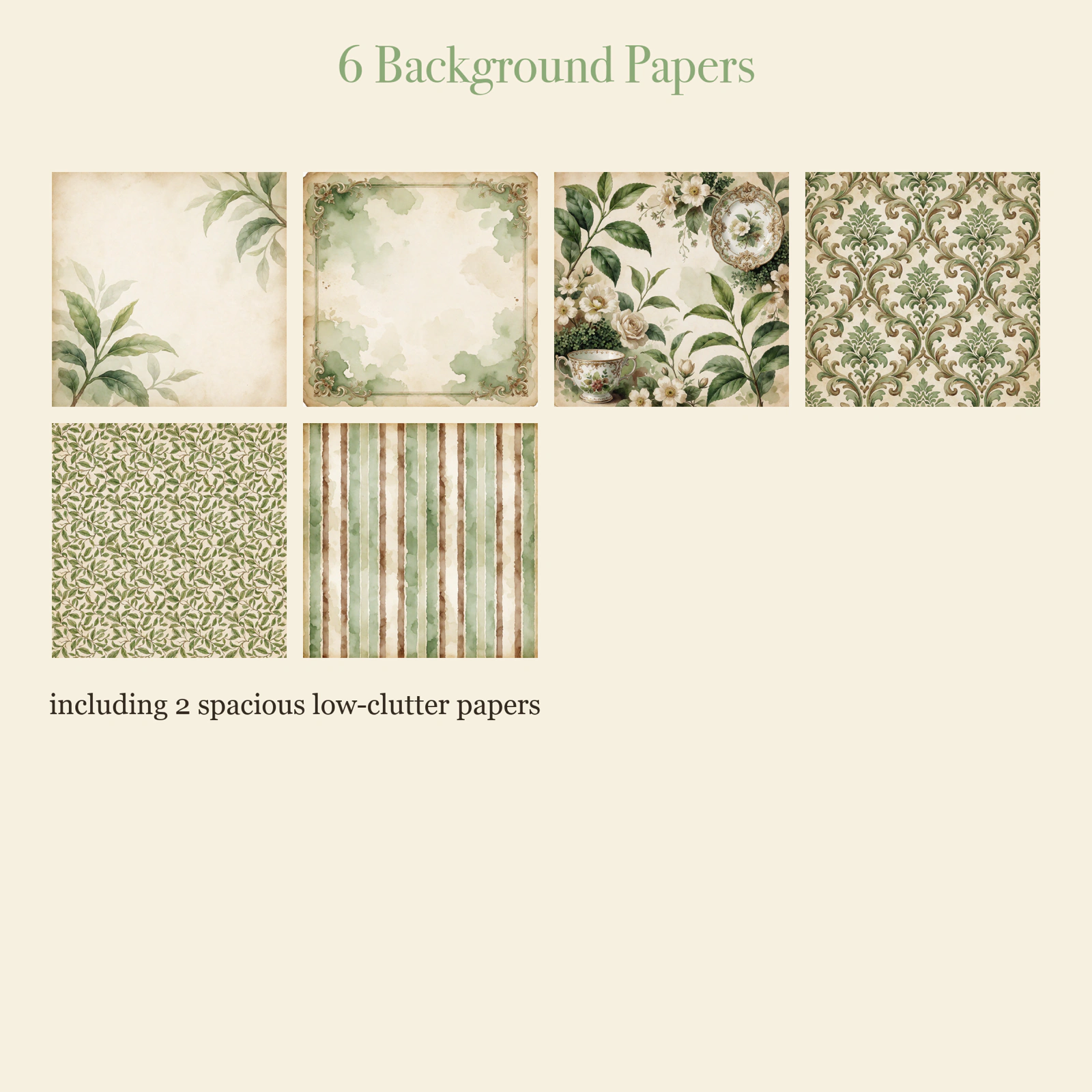 Tea Plantation Harvest Junk Journal Kit | Cultivation & Ceremony Ephemera Papers | Printable Cut-Outs | Digital Download