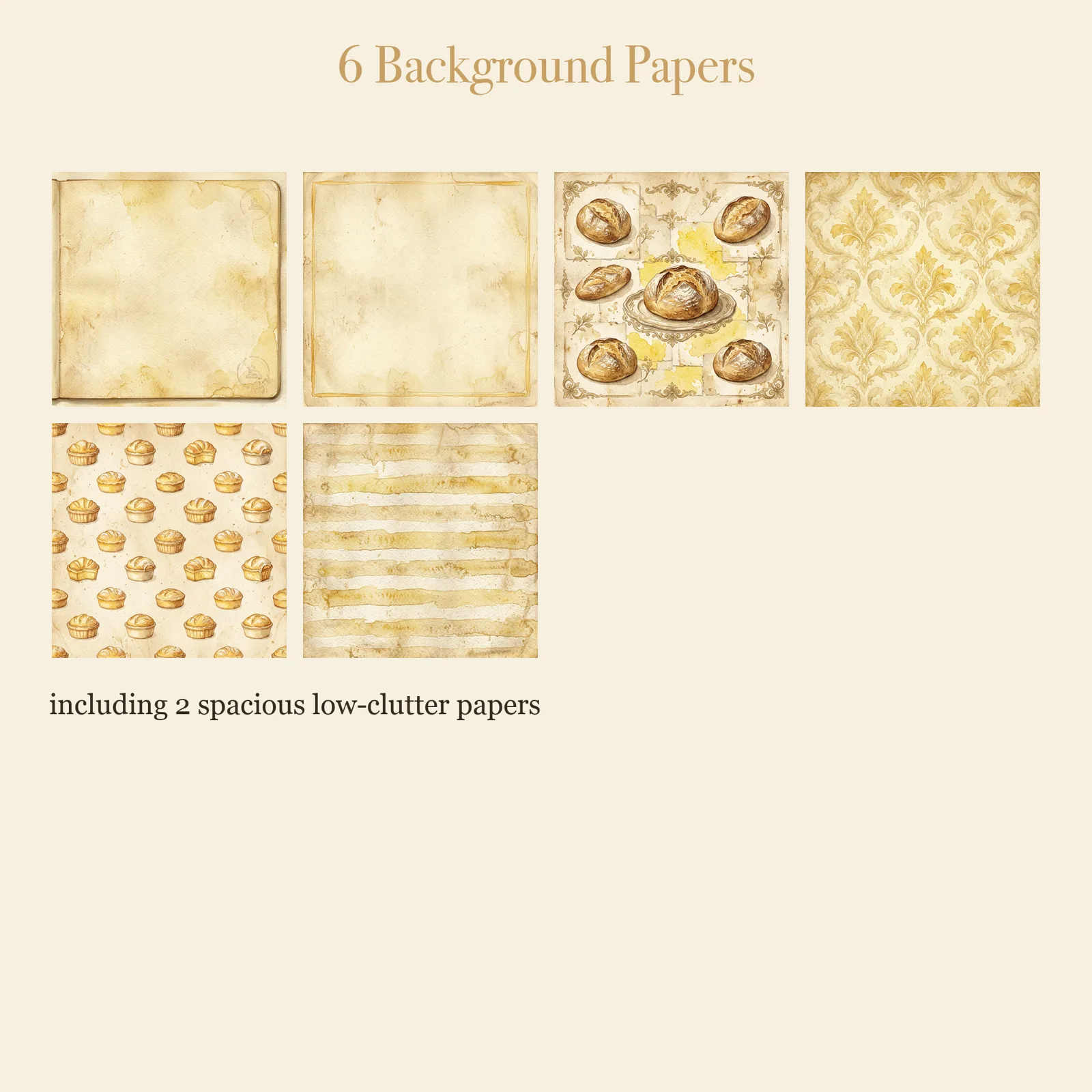 Vintage Bakery Junk Journal Kit | Bread & Pastry Ephemera Papers | Printable Cut-Outs | Digital Download