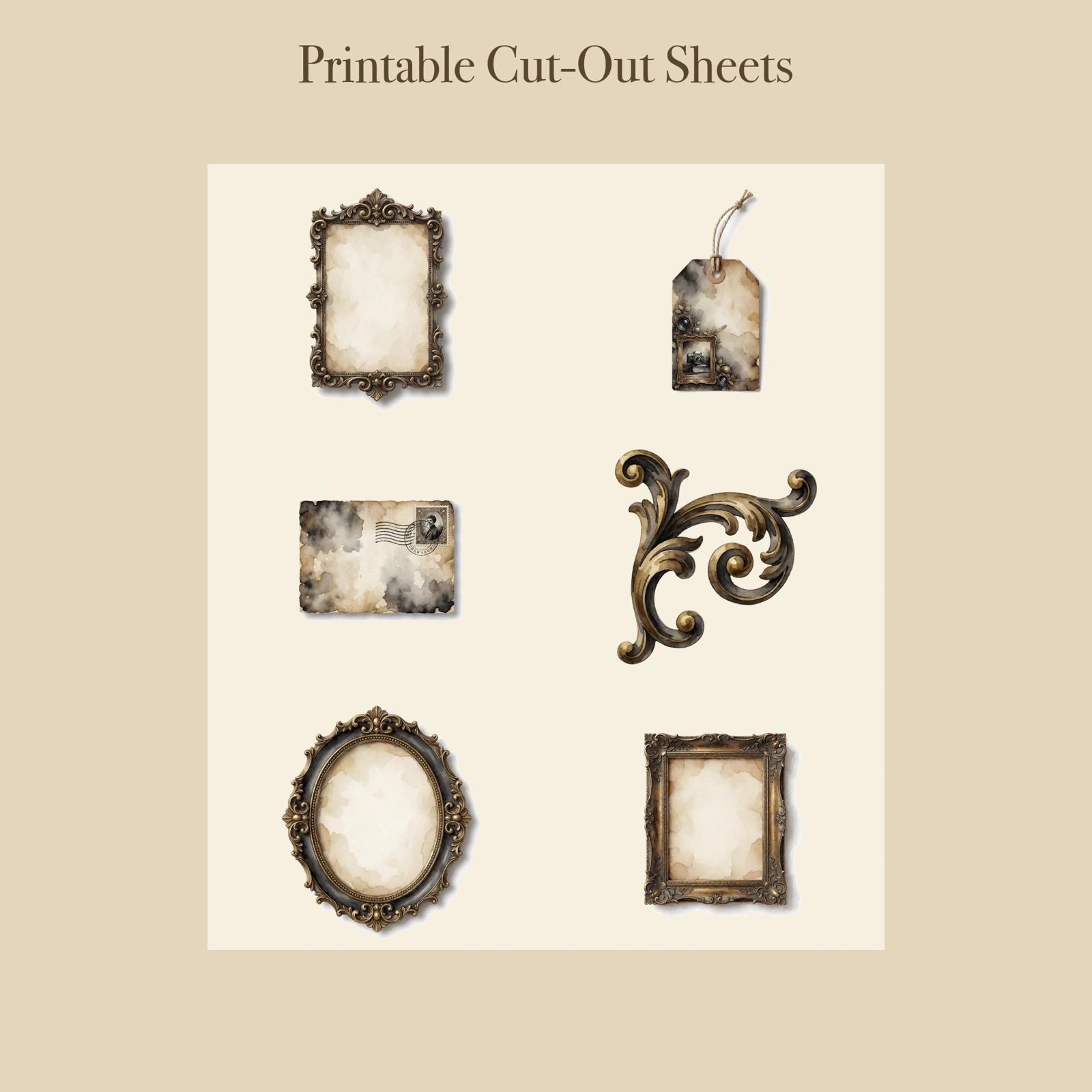 Vintage Camera Photography Junk Journal Kit | Film & Darkroom Ephemera Papers | Printable Cut-Outs | Digital Download