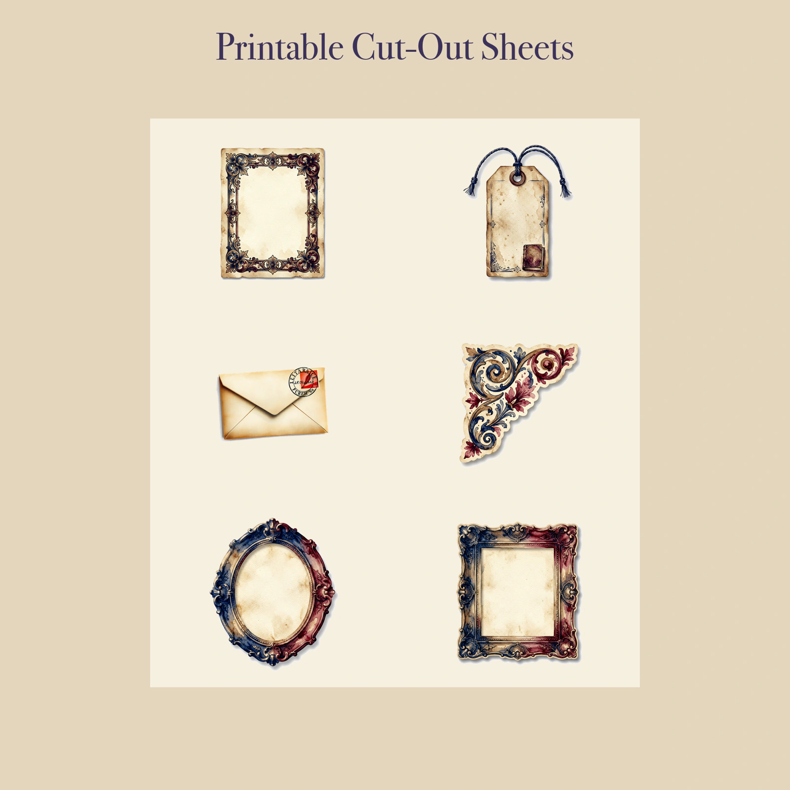 Vintage Literary Junk Journal Kit | Book & Typewriter Ephemera | Printable Cut-Outs | Digital Download
