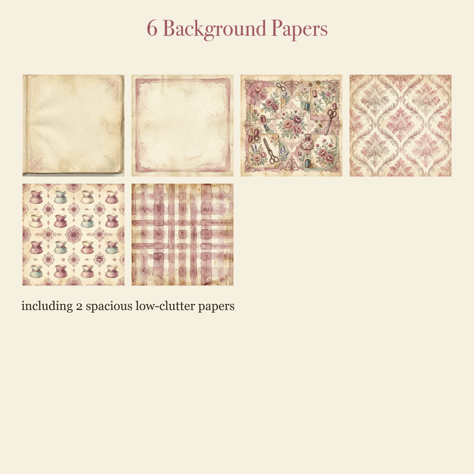 Vintage Sewing Haberdashery Junk Journal Kit | Notions & Textile Ephemera | Printable Cut-Outs | Digital Download