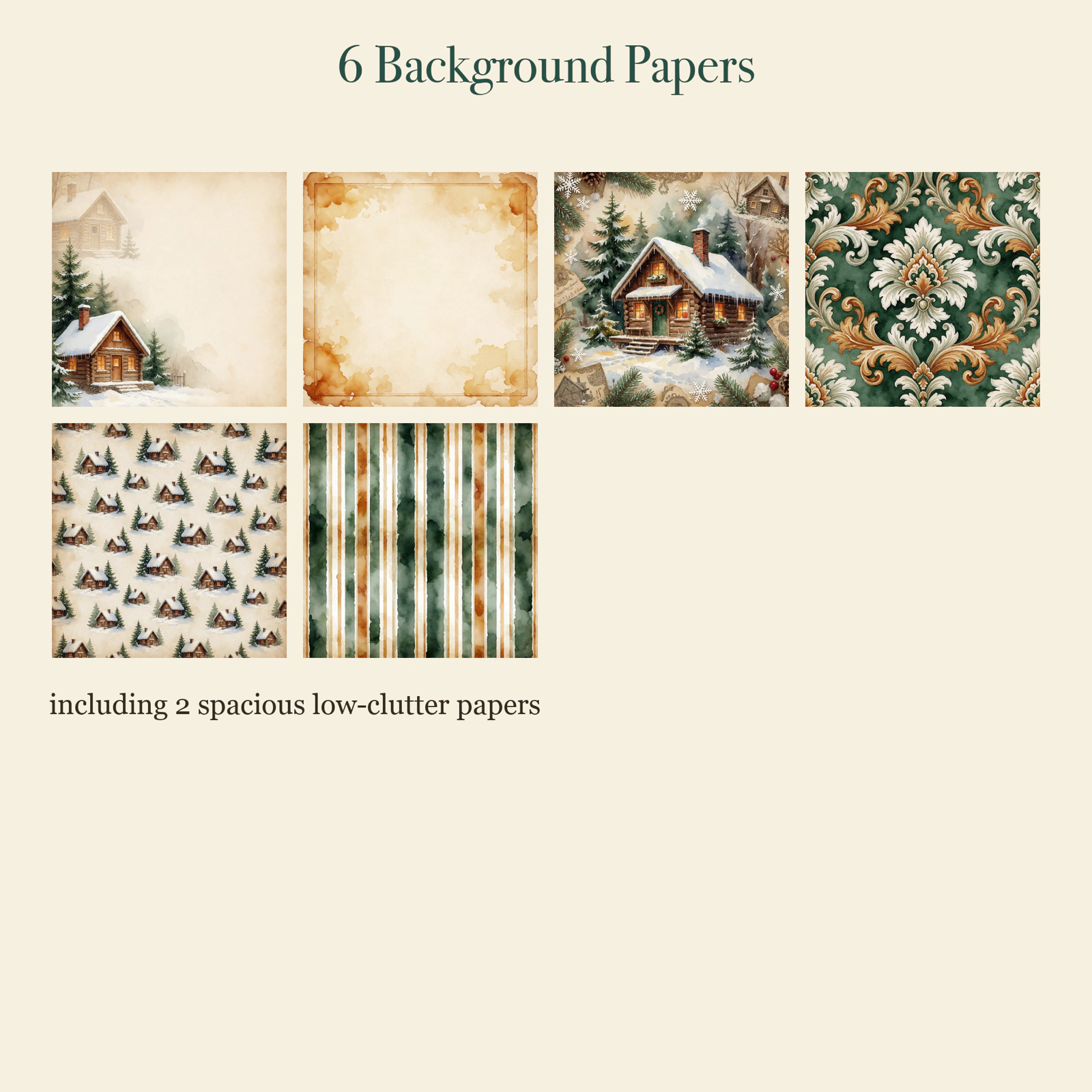 Cozy Winter Cabin Junk Journal Kit | Snowfall & Firewood Ephemera Papers | Printable Cut-Outs | Digital Download